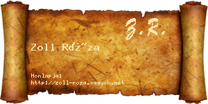 Zoll Róza névjegykártya